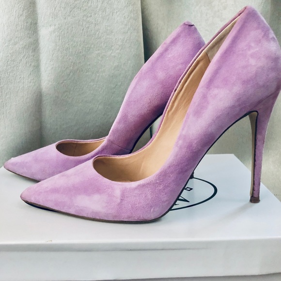 Steve Madden Shoes - Steve Madden Daisie Lavender Suede Pumps